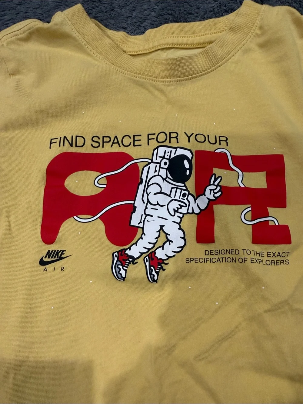 Boys Nike Yellow Tee